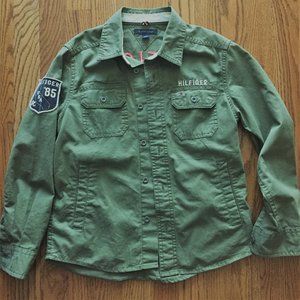 TOMMY HILFIGER BOY GREEN SHIRT-JACKET